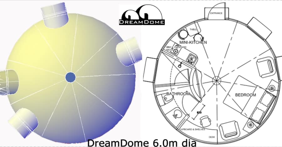 The DreamDome 6.0m diameter prefabricated dome