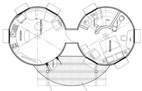 DOMO HOUSE 2 x 5.0m dome granny flat